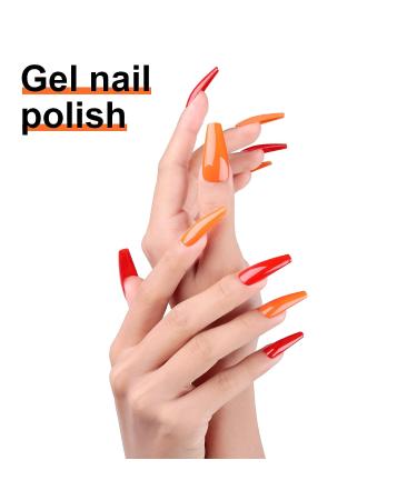 Neon Orange Gel Nail Polish - 0.5 fl oz | Soak Off Gel Polish for DIY Manicure | Salon Quality | Christmas Holiday Gift - Buy Online on GoSupps.com