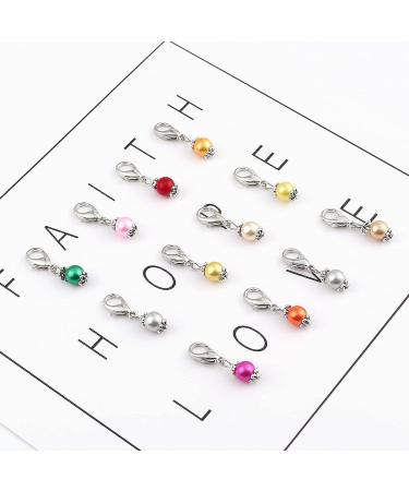 12Pcs Colorful Pearlescent Stitch Marker Charms for Knitting & Crochet - Craft & DIY Sewing Jewelry Making - Buy Online on GoSupps.com