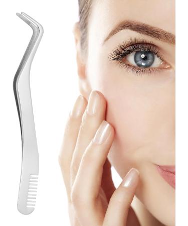 Voihamy Silver Eyeline Appliannia Tweezers - Professional Stainless Steel Eyelash Extension Tools for Women - Buy Online on GoSupps.com