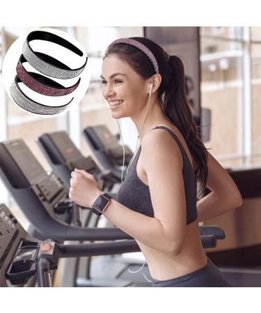 Shop Stylish 3-Piece Elastic Crystal Hair Bands | Non-Slip Rhinestone Accessories for Women & Men - Fashionable & Versatile - Buy Online on GoSupps.com