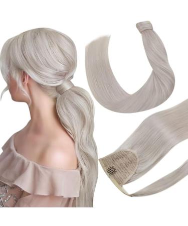 Hetto braid real hair extensions blond braid extensions real hair remy ponytail extensions hair recovery platinum blond #60 55 cm 100g of course 55 cm 1-1 py #60