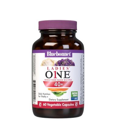 Bluebonnet Nutrition Ladies ONE 40+ Whole Food-Bed Multiple Women Multivitamin for Women 40+ Soy-Free Non-GMO Gluten Free 60 Vegetable Capsules 60 Servings - Buy Online on GoSupps.com