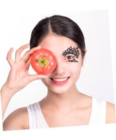 TOVINANNA Glitter Eyeshadow 6 Pairs Lace Eyeliner Stickers Eyeshadow Glitter Liner for Eyes Temporary Eye Sticker Hollow Out 13X6cmx2pcs Blackx2pcs - Buy Online on GoSupps.com