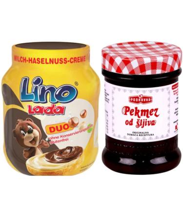 With Pufai Grocery, Lino Lada Duo, Hazelnut Milk & Cream, Chocolate Spreads, Chocolate Spreads, 350g