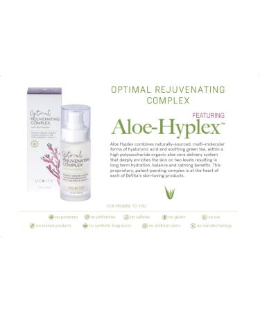 DeVita Optimal Rejuvenating Complex with AloeHyplex 30ml | Vegan Age-Defying Serum with Retinol, DMAE, and Hyaluronic Acid | Reduces Fine Lines and Wrinkles - Buy Online on GoSupps.com