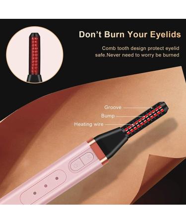 RIYAN Heated Eyelash Curler Electric Eyelash Curler 3 Temperature USB Rechargeable Portable Natural Eyelash Curling - Buy Online on GoSupps.com