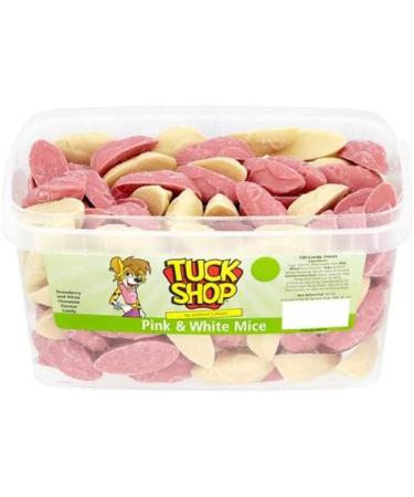 Tuck Shop Pink & White Mice 120 Pieces 840g