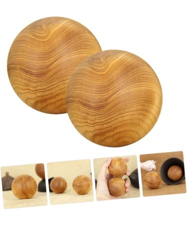 Buy Homsfou 2-in-1 Massage Globe & Hand Trainer | Face Roller & Stress Relief Fitness Balls | Wooden Baoding Body Massager for International Shipping - Buy Online on GoSupps.com