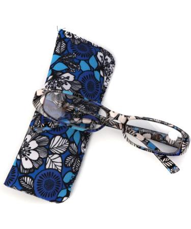 Kcibyvx Women's Flower Striped Reading Glasses with Bag - Resin Lens Presbyopic Glasses (Diopters 1.00 to 4.00) - Stylish & Functional Eyewear - Buy Online on GoSupps.com