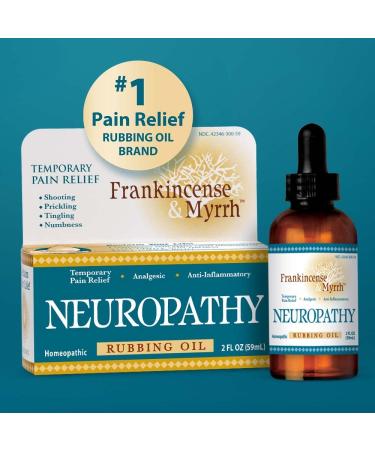 Frankincense & Myrrh Rubbing Oil, Neuropathy - 2 fl oz tube