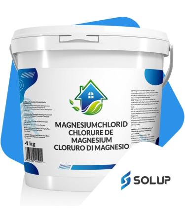 Solup 4 kg Magnesium Chloride Flakes | 100% Natural Magnesium Bathing Salt | Ideal for Magnesium Deficiency Relief - Buy Online on GoSupps.com
