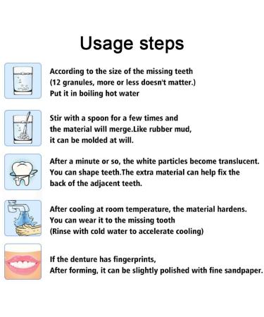 Provisional Dental Repair Set - Temporary Dentures & Instant Veneers for Broken Teeth - 50g Thermal Glue Pearls - Buy Online on GoSupps.com