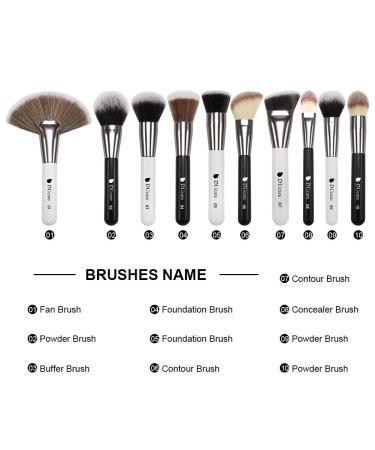 Ducare 31-Piece Panda Makeup Brush Set - Premium Synthetic Kabuki & Concealer Brushes with Leather Case | Perfect Gifts for Women - Buy Online on GoSupps.com