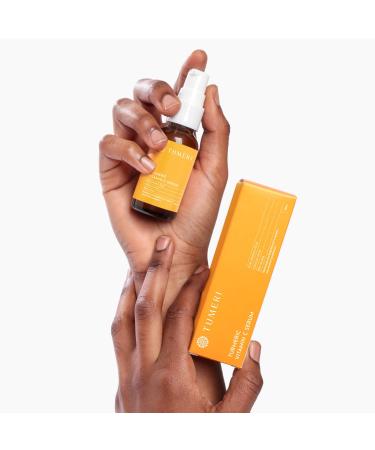 Turmeric Vitamin C Face Serum for Dark Spots & Circles | Brightening Skin Care with Vitamin C E & Ferulic Acid - 1 Fl oz - Buy Online on GoSupps.com