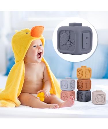MalPlay Sensory Rubber 13-Piece Soft Tower Stacking Blocks | Baby Building Toy for Motor Skills | Ideal for 6+ Months - Buy Online on GoSupps.com