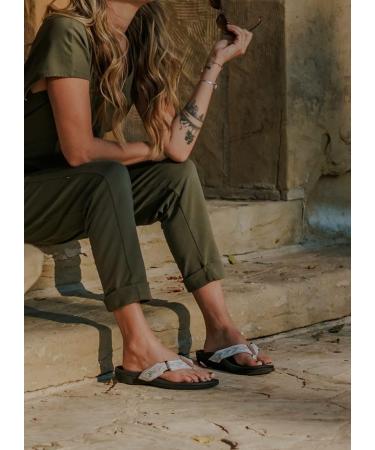 Viakix Orthotic Sandals for Women - Arch Support Sandals for Plantar Fasciitis - Black Stripe, Size 9 - Buy Online on GoSupps.com