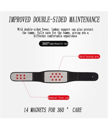 XXL Black Waist Support Brace Belt - Pain Relief & Self-Heating Magnetic Therapy for Back Pain Herniated Disc Sciatica & Scoliosis - Buy Online on GoSupps.com