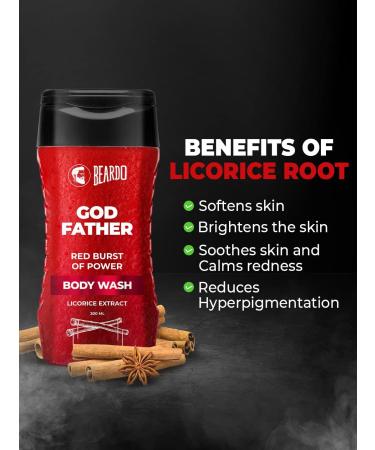 Beardo Godfather Body Wash for Men - Luxurious Lather Refreshing Shower Gel & Licorice Extract - 200ml (6.7 fl oz) | Shop Internationally - Buy Online on GoSupps.com
