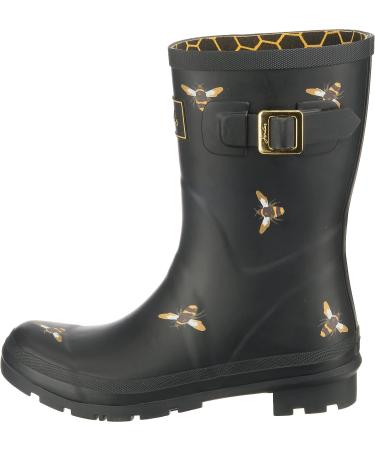 Joules Women's Molly Welly Rain Boot 9 - Black Multi Bees | Waterproof Boots - Buy Online on GoSupps.com