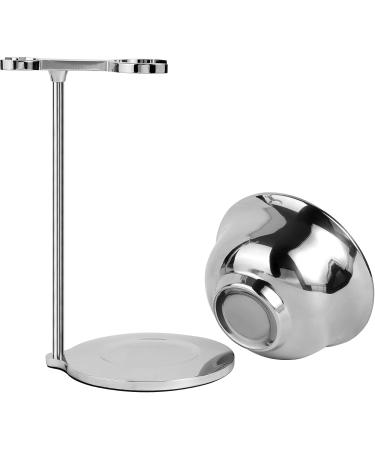 Grutti Raziet Traditional Shaving Set for Men - Kunst Fiber Brush Stainless Steel Razor Shell Chrome-Plated Stand Triple Blades - Perfect Gift - Buy Online on GoSupps.com