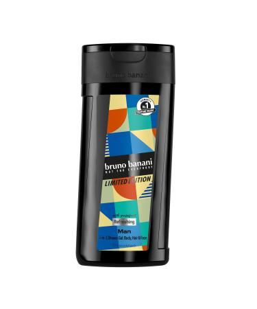 bruno banani Limited Edition Man Shower Gel 3-in-1 shower gel for body hair and face with woody men's fragrance 250 ml
