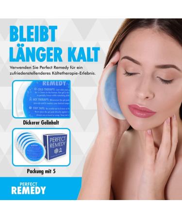 Perfect Remedy Cooling Pads - Reusable Gel Packs for Pain Relief | Injury Recovery & Heat Compresses - Ideal for Knees Back Neck & Ankle (Blue Round) - Buy Online on GoSupps.com