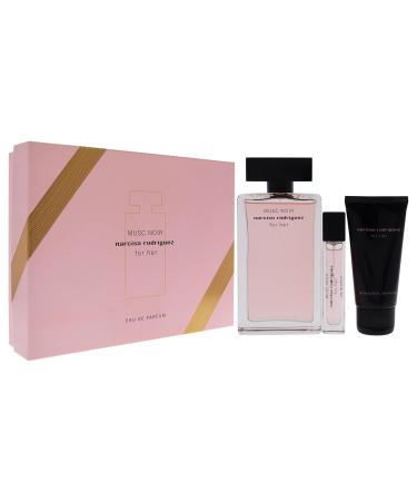 Narciso Rodriguez Musc Noir For Women 3 Piece Set (3.3 Ounce Eau De Parfum Spray + 1.6 Ounce Body Lotion + 0.33 Eau De Parfum Spray) - Buy Online on GoSupps.com