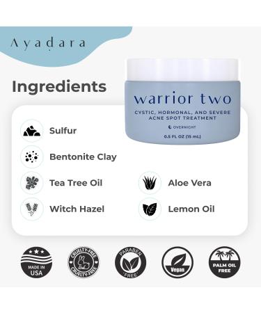 Cystic Acne Spot Cream Overnight Hormonal Acne-Prone Skin for Face & Body Sulfur Cream for Women Men & Teens Effective for Stubborn Breakouts 120 Uses - Buy Online on GoSupps.com