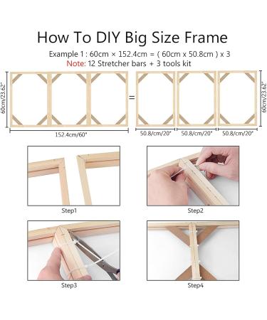 Canvas Wood Stretcher Bars 16x20/40.6x50.8cm for Gallery Wrap Oil Painting - Modern Life Accessory - Buy Online on GoSupps.com