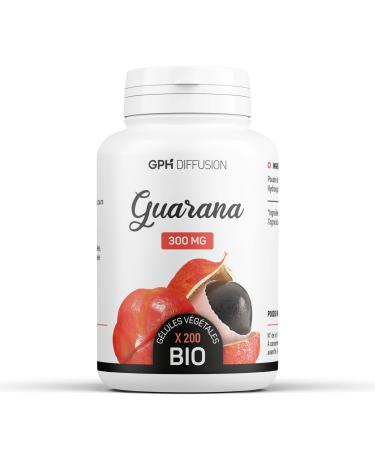 Organic Guarana - 200 vegetable capsules 300 mg