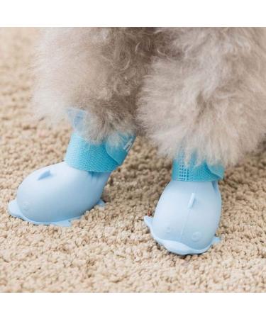 Yeduzyn Waterproof Dog Boots for Small Dogs - Blue Medium (4Pcs) | Snow and Rain Booties for Teddy, Pomeranian, Bichon - Buy Online on GoSupps.com