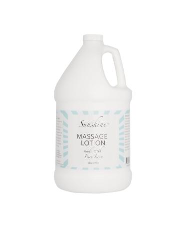 Sunshine Massage Lotion, Sunflower Oil, Vitamin E, Aloe Vera, Hydrating and Moisturing, Skin Soothing, Anti-aging, Professional Grade, 1 gallon