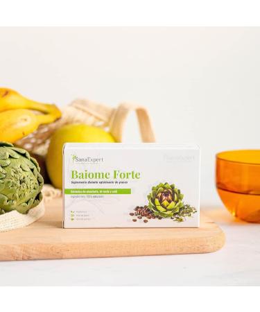 SanaExpert Baiome Forte - Natural Fat Binder with Green Coffee, Green Tea, Prickly Pear & Artichoke Extracts - 60 Capsules - Buy Online on GoSupps.com