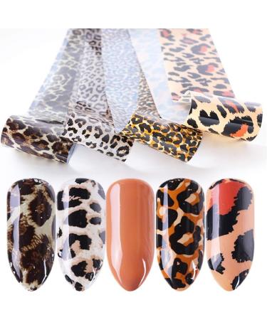 CHANGAR Animal Skin Style Nail Art Foil Transfer Decals 2 Boxes Serpentine Leopard Print Tiger Snake Skin Pattern Nail Foil Adhesive Stickers Starry Sky Manicure Transfer Tips Nail Art DIY Decoration - Buy Online on GoSupps.com