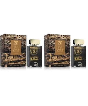 Lattafa Perfumes Qasaed Al Sultan for Unisex Eau de Parfum Spray 3.4 Ounce (Pack of 2) 3.4 Fl Oz (Pack of 2)