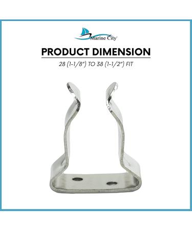 MARINE CITY Stainless Steel General Purpose Storage Clips (2 Pcs) 1-1/8 to 1-1/2 - Boat, Ship, Marine Spring Clamp Holders - Buy Online on GoSupps.com