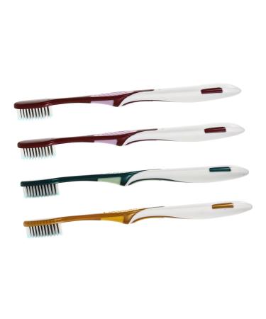 Healvian 4 Pack Adult Toothbrush Adult Brush Filament Travel