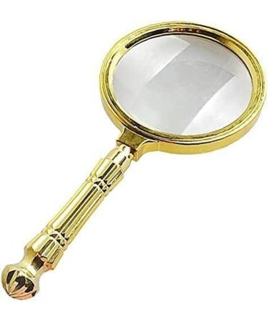 Portable Magnifiers 10X Metal Engrave Flower Handheld Magnifier Optical Lens Detachable Reading Loupe Full of Stars