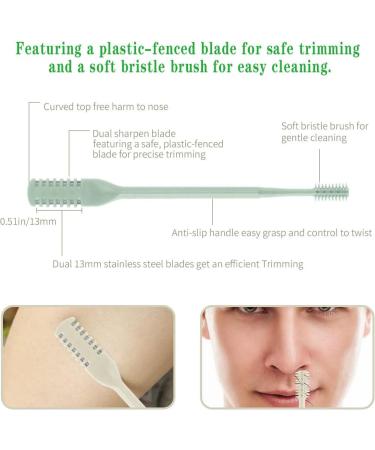 Nasal Hair Cutter 360 Degree Rotating Nose Hair Trimmer Portable Manual Nose Hair Trimmer for Women and Men (2 Pcs) - Buy Online on GoSupps.com