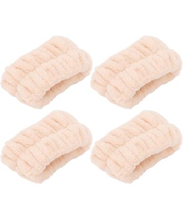 Verdant Touch 2 Pairs Soft Flannel Water Absorbent Face Washing Wristbands Cream White - Buy Online on GoSupps.com