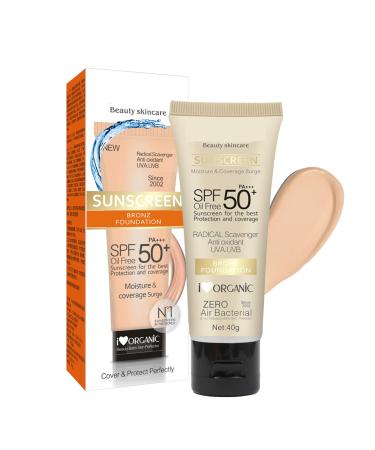 MEITREND Sunscreen sunscreen SPF 50+ for face foundation concealer sunscreen waterresistant sweatproof moistureproof antiaging sunscreen SPF 50+ PA+++