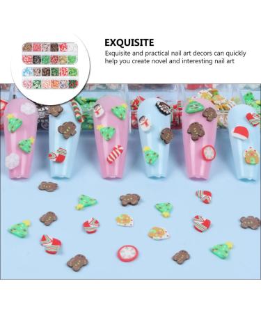 minkissy 2 Boxes Christmas Nail Art Ornaments Christmas Nail Art Sequins Nail Clay Decals Manicure Adornments Toenail Stickers Christmas Nail Art Glitter 3d Soft Pottery Polymer Clay Flash 13x5.3cm As Shown - Buy Online on GoSupps.com