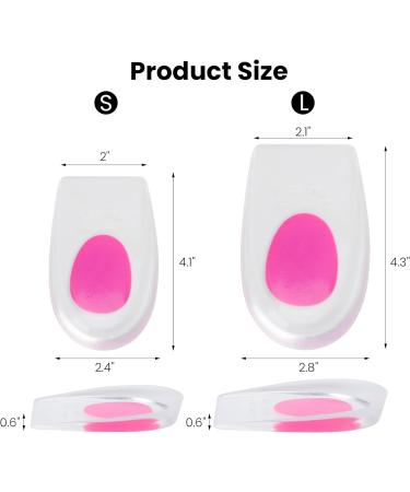 Gel Heel Cups - Plantar Fasciitis Support & Heel Pain Relief - 2 Pairs (UK 4-7/EU 35-39) - Buy Online on GoSupps.com