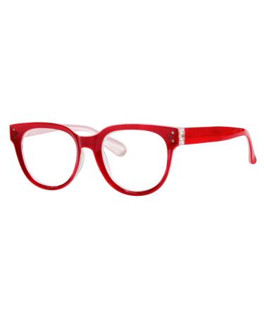 Eyekepper Oversize Reading Glasses Women Stylish Readers - Red +3.50 Red 3.5 Diopters