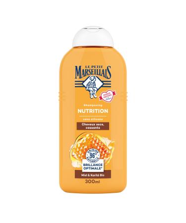 Le Petit Marseillais | Organic Honey & Shea Nutrition Shampoo (300 ml) Silicone-free shampoo for dry and brittle hair 96% natural origin for optimal shine