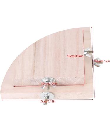 2 Pieces Wooden Fan Shape Bird Cage Perches - Platform Toy for Hamsters & Parrots - International Shipping Available - Buy Online on GoSupps.com