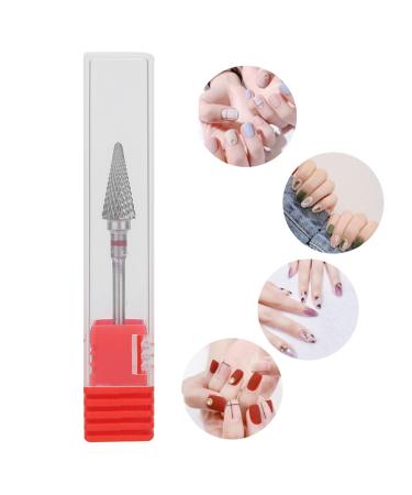 Tungsten Steel Nail Art Manicure Drill Bits Electric Pedicure Manicure Grinding Head for Filing Acrylic Nails Removing Gel Manicure Pedicure Home Salon Use (red mark)