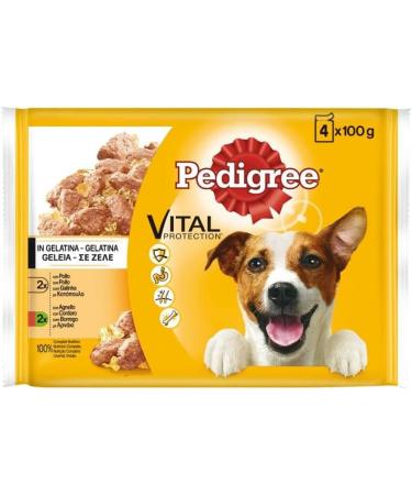 PEDIGREE Pouch Chicken & Lamb in Jelly - Wet Food for Adult Dogs - 13 multipacks of 4x100g Bags - Buy Online on GoSupps.com