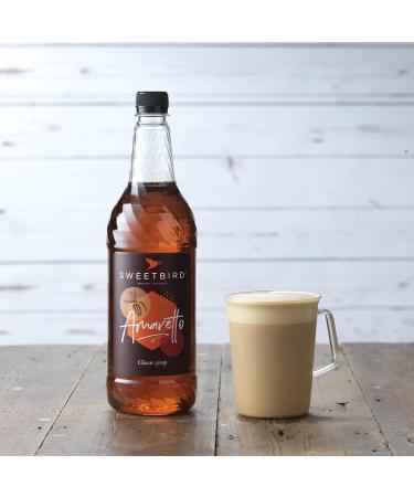 Sweetbird Amaretto Syrup (1 Litre) - Vegan-Friendly and Authentic Taste - Buy Online on GoSupps.com