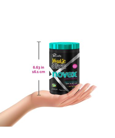 Novex Mystic Black Deep Conditioning Mask with Baobab Oil - Moisture, Frizz Control, Shine - Vitamin & Omega Enriched (1kg/35.3oz) - Buy Online on GoSupps.com